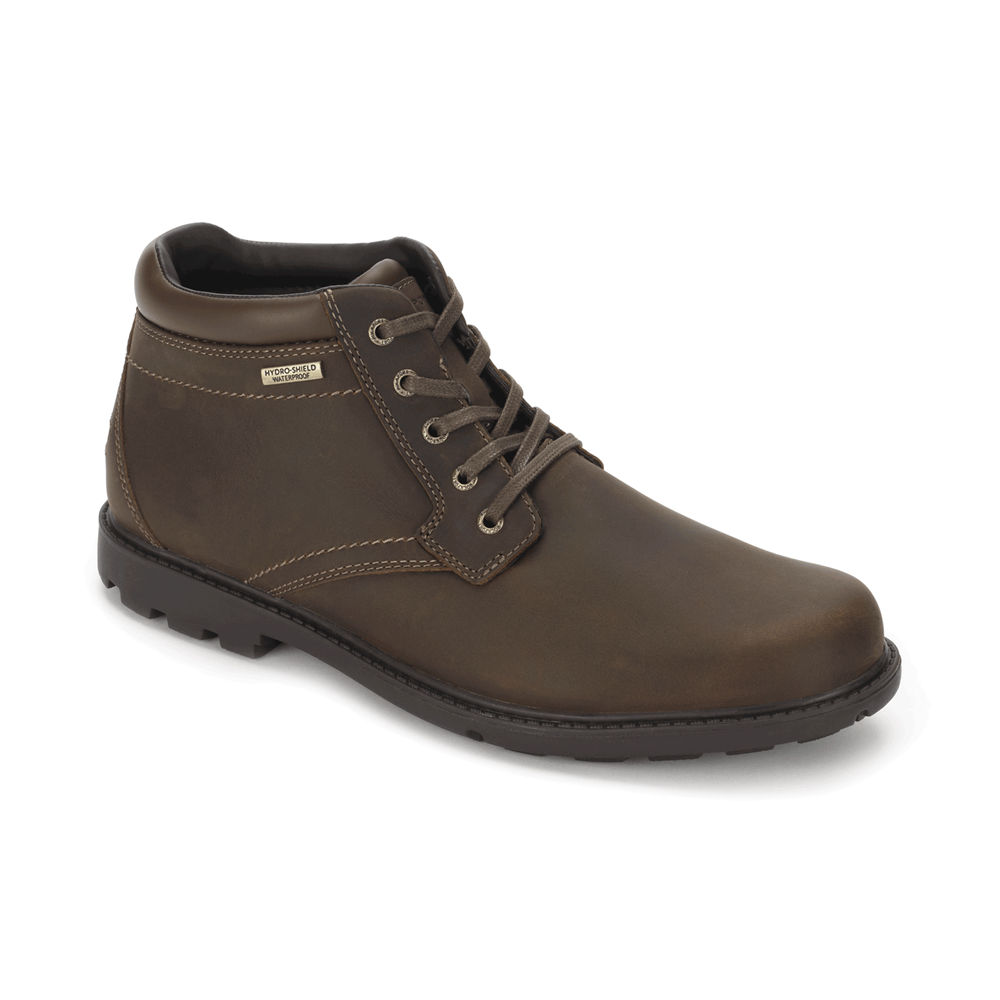 Rockport Mens Storm Surge Plain Toe - Boots Brown - JCU589430